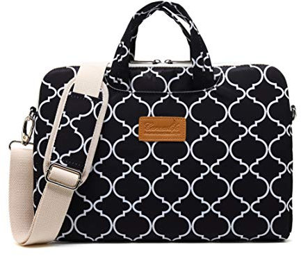 canvaslife Laptop-Schultertasche, mit vier Blütenblättern, wasserdicht, für Laptop, Computer, Aktentaschen mit Rückprallblasen-Schutz für 15 Zoll und 15,6 Zoll Laptops