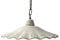 Keyhomestore- Lampadario in Ceramica, Colore Bianco, diametro cm 43, comprensivo di Catena in ceramica, Ideale come complemento di Arredo per Interni, Lampadario per cucina e salotto.