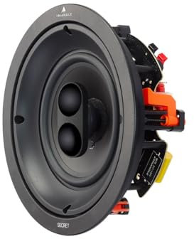 Triangle - Secret ICT7+ - Enceinte stéréo encastrable Plafond - Puissance Admissible 150W – Haut-parleurs Coaxial 17 cm – Double Tweeter - Musique & Intégration Multizone - Ø246 x 96 mm (Pièce)