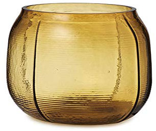Norman Copenhagen Step Vase, Glas, braun, 16x22x19,5x16,5cm
