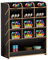 Hggzeg Stifthalter Aufbewahrungsbox aus Holz, multifunktionaler Schreibtisch-Organizer für Zuhause, Büro und Schule Schwarz