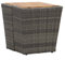 vidaXL Akazienholz Massiv Beistelltisch Gartentisch Gartenmöbel Balkontisch Tisch Terrassentisch Bistrotisch Couchtisch Kaffeetisch Grau 41,5x41,5x43cm Poly Rattan