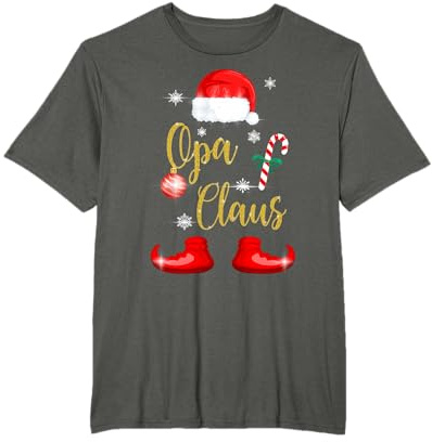 Opa Claus Passendes Weihnachten Pyjama Geschenk Großväter T-Shirt