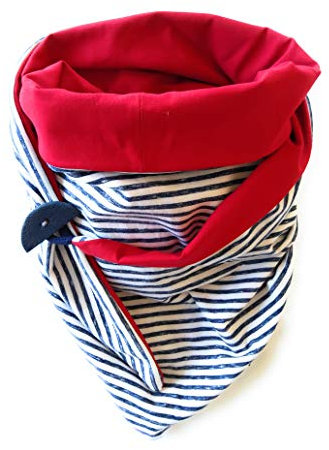 Tuch mit Knopf, Sommer- Schaltuch, Dreieckstuch, Wickelschal, Handmade in Deutschland