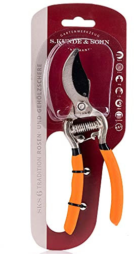 S. Kunde & Sohn Germany SKS 6 Tradition Gartenschere/Beschichtet, Orange/Original Testergebnis 07/2017Selbst ist der Mann SEHR GUT