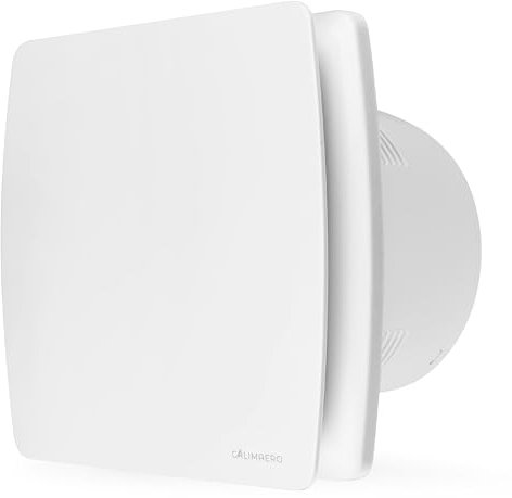 calimaero® BREEZE Bathroom Extractor Fan 150mm with Over-run And Backdraft Shutter, 6 inch Bathroom Fan with Humidity Sensor, Energy Efficient, Quiet, Plastic 18W, 240m³/h, 35db, Ipx4,
