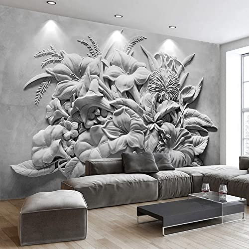 SHINERING Benutzerdefinierte Foto Tapeten Wohnkultur 3D Geprägte Blume Schlafzimmer Wohnzimmer Sofa TV Hintergrund Wandbild Tapete Für Wände 3 D 120 cm (L) × 80 cm (H)