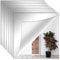 Specchio Quadrato, Adesivi Murali a Specchio, 9 Pezzi 15X15 cm Decorazione Murale fai da te Specchio Decorativo Senza Cornice, Piastrelle a Specchio Specchi Adesivi da Parete, Piastrelle Specchiate