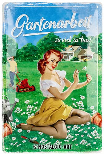 Nostalgic-Art Retro Blechschild, 20 x 30 cm, Gartenarbeit | aus Metall, Vintage Design, Blechschilder Sprüche, Geschenk-Idee für Garten-Freunde
