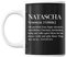 Tasse Vorname Natascha Synonym Göttin | Tasse lustig Fun Tasse Geschenkideen fürs Büro zum Geburtstag Jubiläum Kaffeetasse Bürotasse