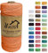 Uiopa Macrame Cuerda 2mm x 200m, Macrame Cuerda 3 Capas Hilo de Macrame, Cordón de Algodón Natural para Manualidades Envolver Regalo Decoración Bohemia