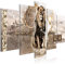 decomonkey Bilder Tiere 150x75 cm 5 Teilig Wandbild Groß Leinwandbild XXL Deko Wohnzimmer Schlafzimmer Büro Wanddeko Leinwand Pictures For Wall Poster Wall Painting Wandbilder Set Natur Abstrakte