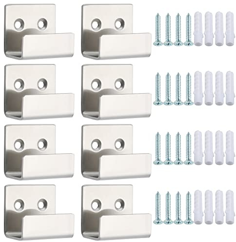 SAYAYO Bilderhaken 8 Stück Bildaufhänger 20mm Dicke Gebürstet Edelstahl | Bilderhaken zum Nageln Schwerlast Aufhänger für Bilder, Bilderrahmen, Leinwand und Spiegel