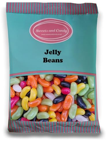 Sweets and Candy® Jelly Beans 1Kg - Traditional Fruity Jelly Beans - Retro Panned Fruit Sweets - Bulk 1 Kilo Bag - British Sweet Shop Favourite - Pick and Mix Share Size Bag