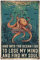 Octopus Metall-Blechschild And Into The Ocean I Go To Lose My Mind And Find My Soul Vintage Cthulhu Poster Cafe Bar Wohnzimmer Küche Badezimmer Home Art Wanddekoration Plakette Geschenk
