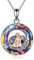 YAFEINI Wolf Kette Mädchen Kristall Wolf Anhänger Halskette 925 Sterling Silber Schmuck Geschenk für Damen Mädchen (Vulkanische Kristall Wolf Kette)