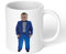 Tazza con meme di Babbo Natale, divertente, regalo umoristico per uomini, regalo per donna, regalo di Natale, divertente, idea regalo perfetta per ufficio, abito blu (tazza bianca)