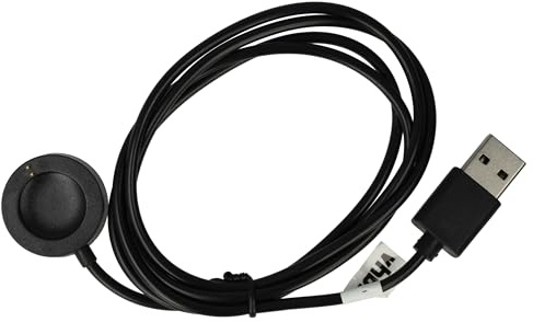 vhbw USB Ladekabel kompatibel mit Michael Kors Sofie Gen 4 Smartwatch Fitnesstracker - Ladestation Schwarz, magnetisch, 100 cm