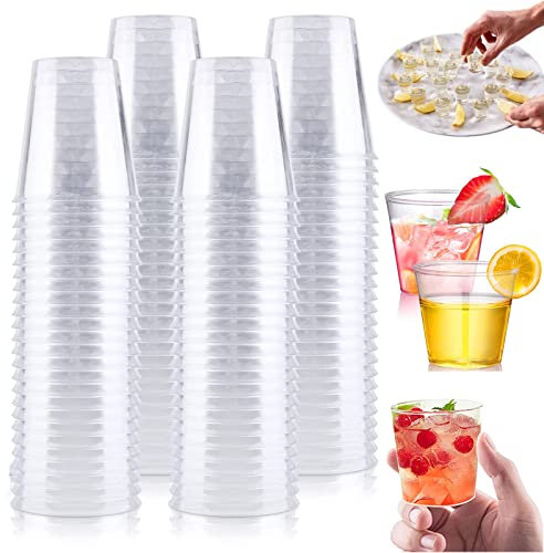 Lwtsrp 100 Stück Kunststoff Schnapsbecher, Partybecher, Trinkbecher Bruchsichere, Wiederverwendbare Shotgläser, Transparente Shot Becher, Für Verkostung, Partys, Hochzeiten, Geburtstage, Cookouts