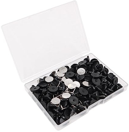 VOANZO 100 Stück Gummi-Nadelrücken, Schmetterlings-Kupplungsrücken, Stiftkappenhalter, Ersatz für die Schmuckherstellung und das Basteln