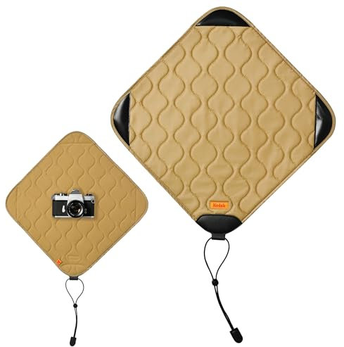 KODAK Camera Protective Wrap Size L 38.5x38.5cm - Water-Resistant, Anti-Scratching and Dust-Free Protective Cloth for SLR Camera, Tele Lens, Camera Accessories (Khaki) [ONE Item]