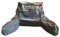 ComfortSpa Lesekissen, Ersatzbezug für 48,3 cm Rückenkissen, Polyester-Velours, maschinenwaschbar und trocken (grau)