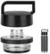 Linkidea Water Bottle Lid with Handle Compatible with YETI Rambler Bottle 18oz/26oz/36oz/46oz/64oz Chug Cap, Water Bottle Chug Replacement Cap Lid (Black)