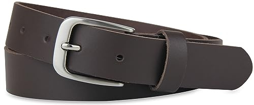 Frentree Ledergürtel MADE IN GERMANY, Gürtel für Damen und Herren, 3 cm breit, Dunkelbraun