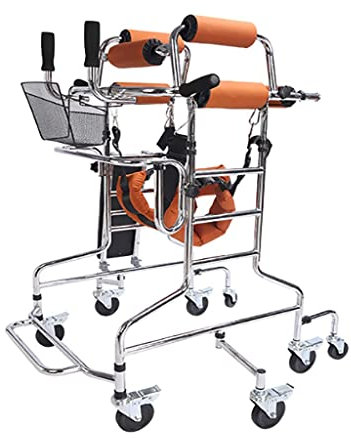 Älterer Stand-Ständer-Rehabilitationstrainer, höhenverstellbares Gehhilfsfahrzeug, ältere Übung, Schlaganfall-Erholungs-Gehhilfe (für Männer). Doppelter Komfort