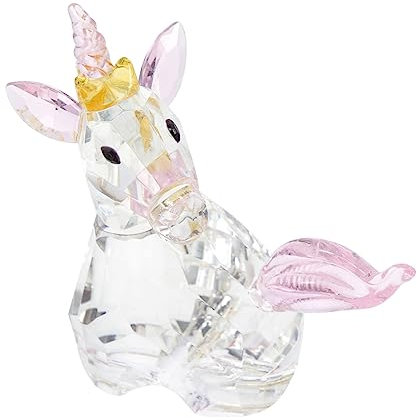 Abaodam Kristallwesen Glas-Einhorn-Dekorationen Stehende Pferdefiguren Kristall Einhorn-miniaturfiguren Chinesische Dekorationen Einhorn Spielzeug Geschenke Einhornfiguren Tisch Tier Büro