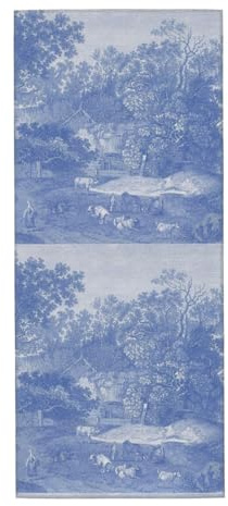 EgoMed Handtuch 30 x 70 cm, Handtuch, weiche Badehandtücher für Küche, Hotel, Fitnessstudio, Waschküche, Toile Blue Toile De Jouy