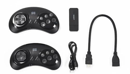Console per giochi retrò a 16 bit, videogiochi retrò integrati 900+giochi Sega Genesis, uscita TV HD, download di supporto per console per videogiochi TV con 2 controller wireless per bambini e adulti