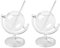 Lot de 2 Verres à Cocktail Uniques en Forme de Globe, Verres à Martini, Verres à Vin avec Paille, Gobelets pour Cocktails, Whisky, Vin, Bière, Fête à la Maison