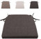 RUIXUAN Stuhlkissen 43 * 41cm Sitzkissen Stuhlauflage Outdoor Gartenstuhlkissen Sitzpolster Auflage für Rattanstühle Outdoor Stuhlkissen mit Bändern (Dunkelgrau)