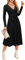 Newshows Jumper Dress for Women UK Ladies Sweater Dress Knitted Sweater Dresses with Belt for Autumn Winter Black