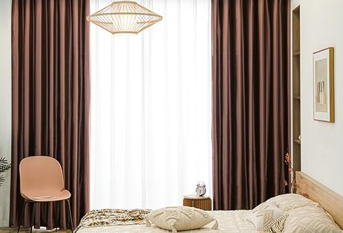 Vorhänge 2er Set Samt, Vorhang Schlafzimmer Blickdicht Modern mit Ösen Einfarbig Gardinen B 107 x H 229 cm Vorhang Gardine Schlafzimmer, Rose Violett