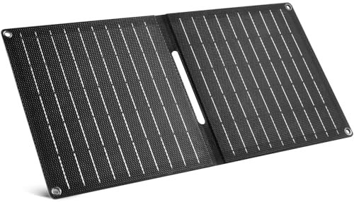 ELECAENTA 15W Faltbar Solar Ladegerät 2-Port (USB-A/USB-C) Ultraleichtes IP68 Wasserdichtes Tragbares ETFE Solarpanel für iPhone Smartphone Handy Tablets Power Bank Camping Wandern Outdoor