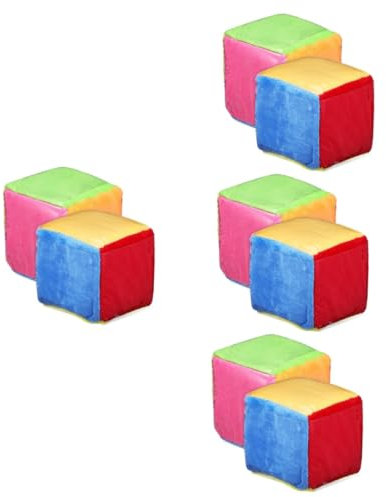 CAXUSD 8 Stk Block-plüschtier Taschenspiele Würfeln Taschenwürfelspiele Übungswürfel Würfel Spielzeug Würfel Für Das Klassenzimmer Lernspiele Taschenwürfel Würfel Kunststofffolie