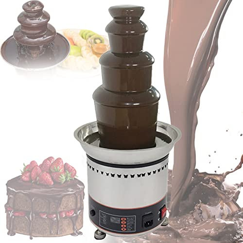 PUFAHAU Fontana di Cioccolato elettrica Macchina per sciogliere Il Cioccolato 4/5/6/7 Livelli Acciaio Inossidabile 304 Fragole, Ciliegie, Marshmallow, Biscotti, Pasticceria, Hote