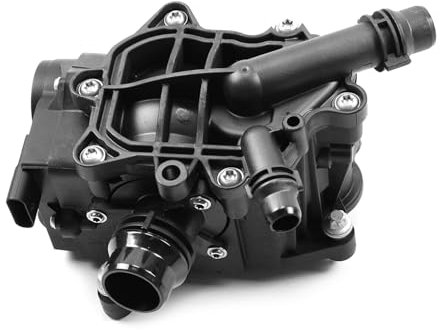 HNsdsvcd Conjunto de termostato de refrigerante de motor de coche, carcasa de regulación de temperatura, control de clima, compatible con F30 F25 11537644811