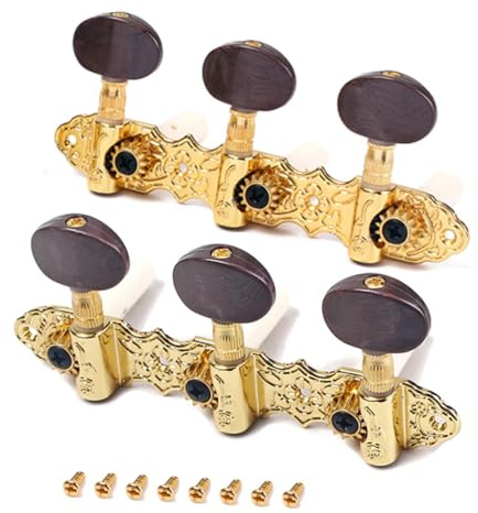 RuiJOTWAT Mécaniques pour accordeur de guitare classique 3R3L - Doré