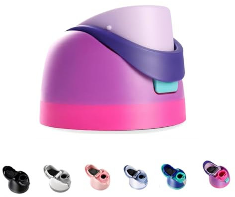 Replacement Lid for Owala Freesip, Purple One Button Top Replacement, Leakproof BPA-Free School Sport Water Bottle Cap Replacement Compatible with Owala 24oz 32oz 40oz 16oz (Purple)