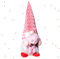 Gwtdtoad Valentinstag Deko Wichtel Süße Valentines Zwerge Plüsch Gnompuppe Dekorationen Gestrickte Rosa Valentinstag Gesichtslose Puppen Für Schlafzimmer, Hochzeits, Valentinstags Dekorationen 35 cm