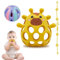 Beißring & Rassel für Babys - Sensorik Spielzeug ab 0 Monate, Zahnungshilfe & Greifball - Geschenk für Jungen & Mädchen Giraffe