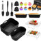 Accessori per frittura ad aria calda Accessori per aeroppazioni per Philips Dual Basket Air Fry 3000 Serie,silicone ad aria a doppia zona,compresa la teglia,griglia a griglia,torta,forno di pane