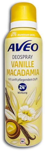 6 er Pack AVEO Deospray Vanilla Macadamia 24h Deo 6 x 200 ml