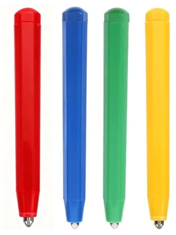 4 stylos magnétiques de couleur, rouge, bleu, vert et jaune, avec pointes magnétiques, pour enfants et adultes, stimulation de la créativité, portable et durable
