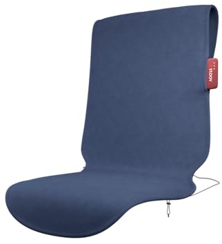 Stoov Heizdecke mit Abschaltautomatik - Kabellose Wärmedecke mit Pro Akku: bis zu 5 Std. Wärme - Elektrische Heizmatte für Stuhl als Sitzauflage & Sitzheizung - Big Hug XL³ Canvas Blau