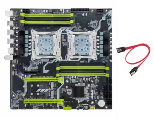 Ehwisbe X992D3 X99 Dual-Socket LGA2011-3 Motherboard Gigabit Ethernet M. 2 NVMe Supports 8x DDR3 Up to 256GB Storage Capacity