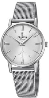 Festina Damen Analog Quarz Uhr mit Edelstahl Armband F20258/1